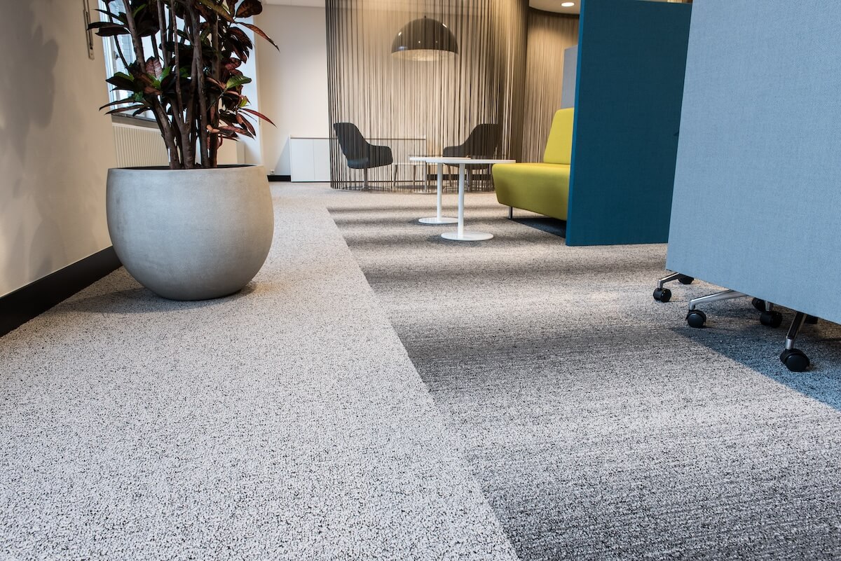 Office with specialty carpet installed